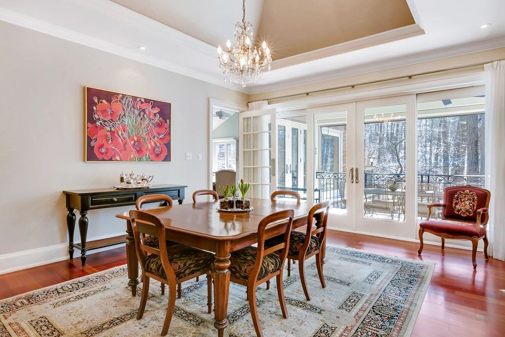 The dining room, laid for service
